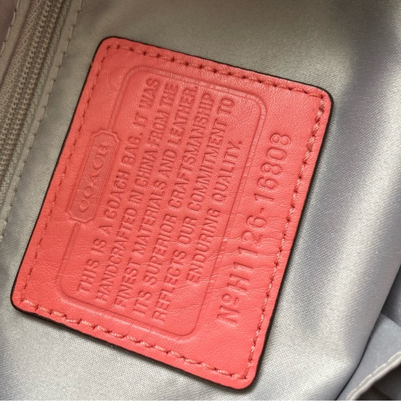 COACH KRISTEN Soft Coral Leather Shoulder Bag - Spring & Summer - Picture 2 of 11